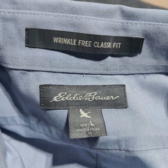 Eddie Bauer Large Blue Dress Shirt - Picture 2 of 5